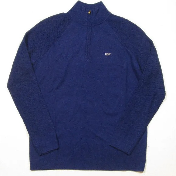 Vineyard Vines - Navy Longsleeve Solid Quarter Zip Sweater - Womens XL - Picture 1 of 9